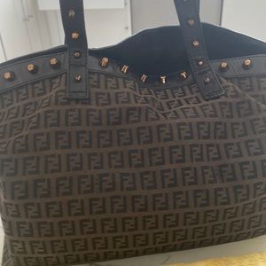Fendi logo tote bag